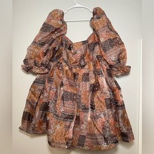 Selkie Patchouli Puff Dress